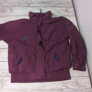 Vintage Columbia Magenta Made in Korea Bomber Style Jacket Women Size XL